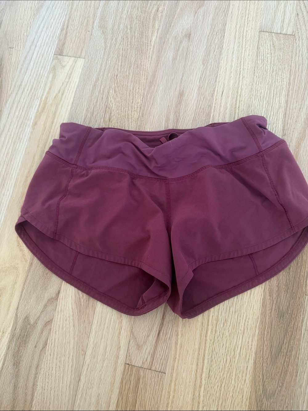 lululemon athletica Speed Ups Women's Burgundy Workout Shorts